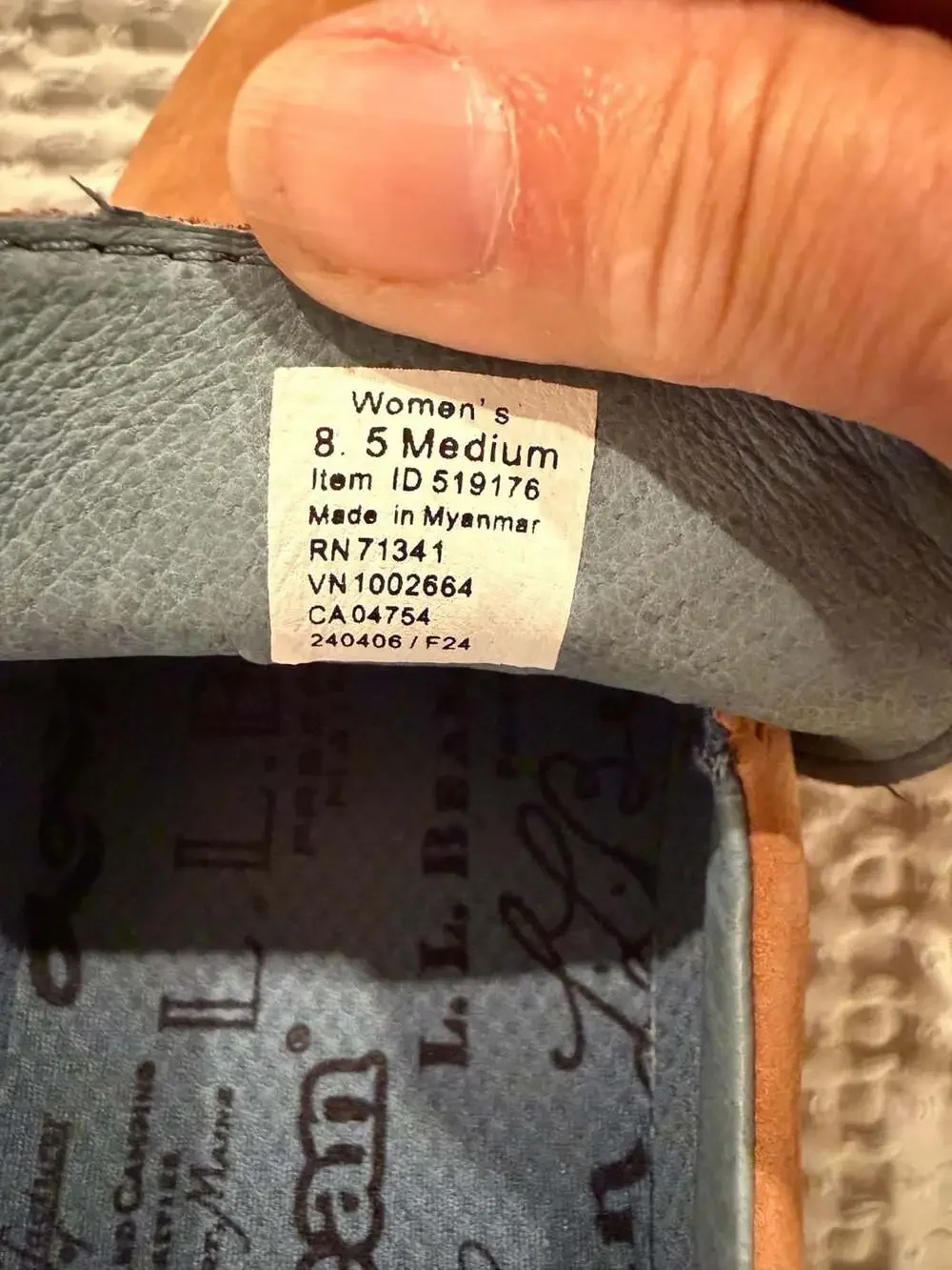 L.L. Bean Brown Leather Slip-On Sneakers